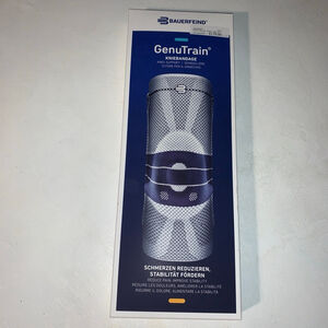 Unisex Bauerfeind GenuTrain Knee Beace Bandage Size 7 Gray Blue